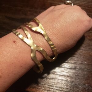 Gold Wave Cuff Bracelet